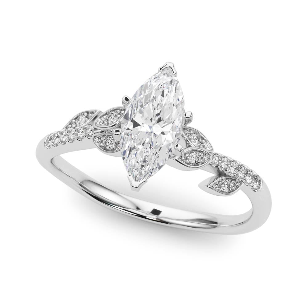 Accented Nature Inspired Engagement Ring