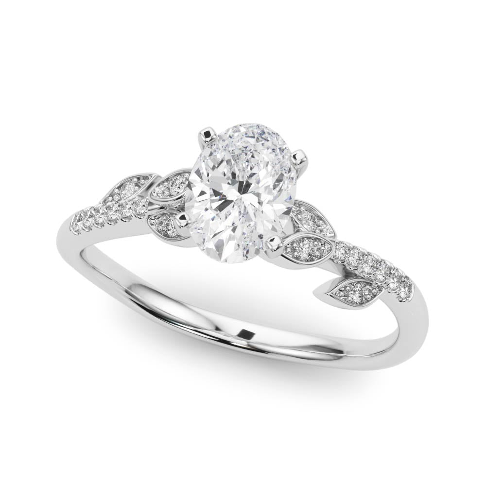 Accented Nature Inspired Engagement Ring