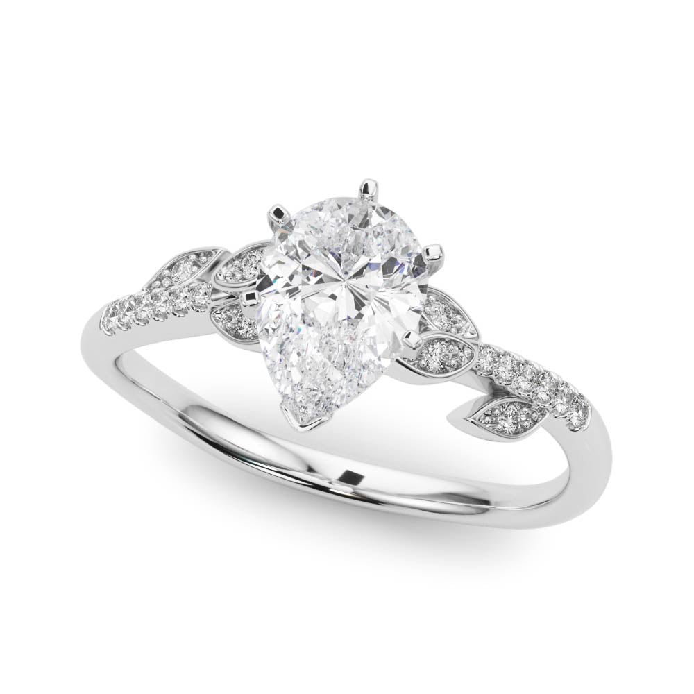 Accented Nature Inspired Engagement Ring