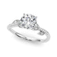 Accented Nature Inspired Engagement Ring