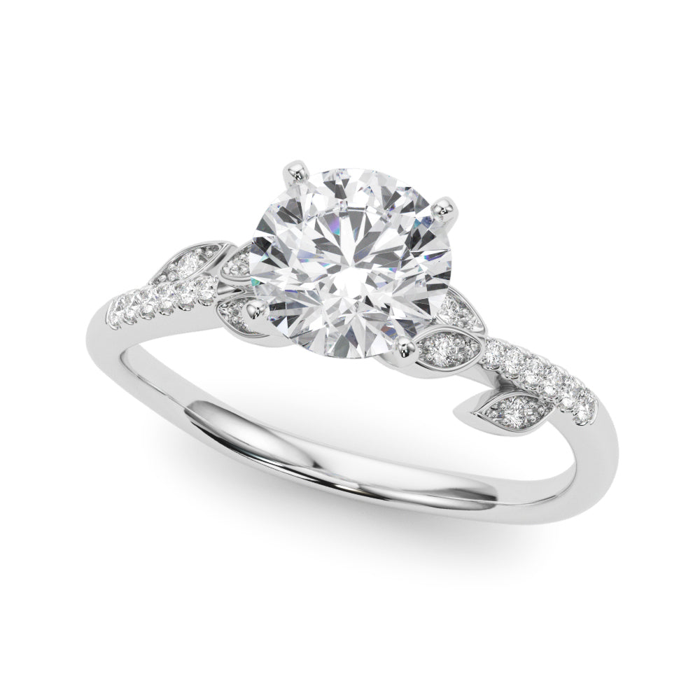 Accented Nature Inspired Engagement Ring