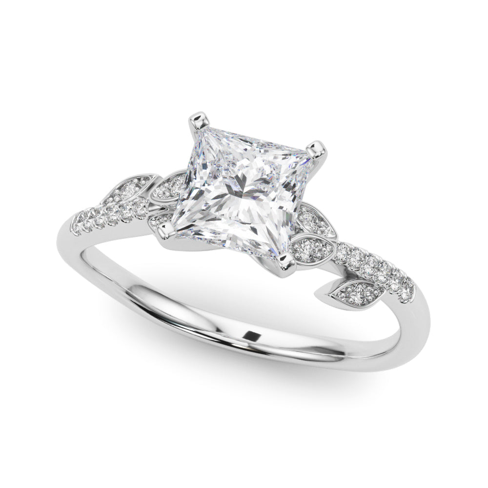 Accented Nature Inspired Engagement Ring