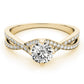 Double Row Twisted Shank Prong Engagement Rings