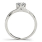 Double Row Twisted Shank Prong Engagement Rings