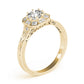 Vintage Style Halo Filigree Engagement Ring