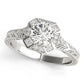 Vintage Style Halo Filigree Engagement Ring