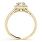 Vintage Style Halo Filigree Engagement Ring