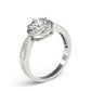 Multirow Twisted Halo Engagement Ring