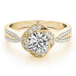 Multirow Twisted Halo Engagement Ring
