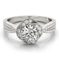 Multirow Twisted Halo Engagement Ring