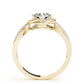 Multirow Twisted Halo Engagement Ring