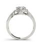 Multirow Twisted Halo Engagement Ring