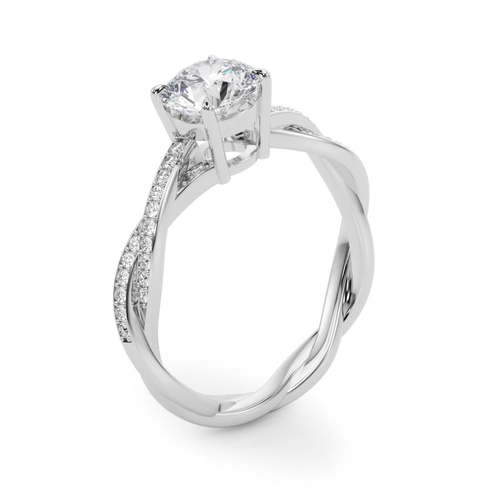 Twisting Round Engagement Ring