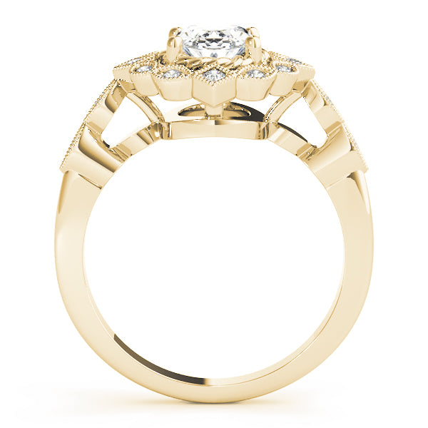 Oval Halo Vintage Engagement Ring