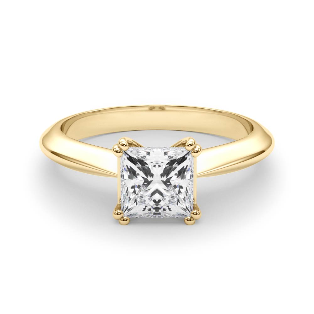 Double Prong Princess-Cut Engagement Rings