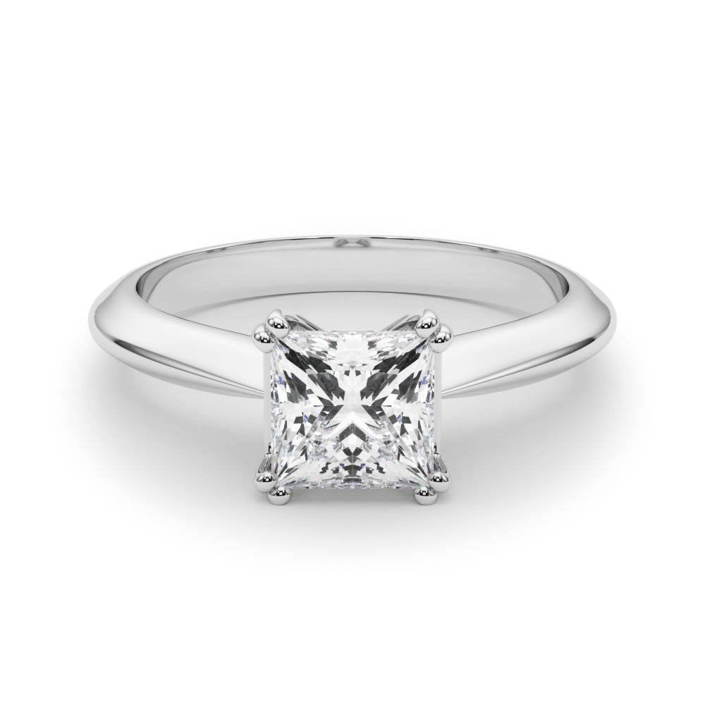 Double Prong Princess-Cut Engagement Rings