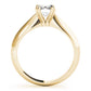 Double Prong Solitaire Engagement Ring