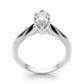 Double Prong Marquise Engagement Ring