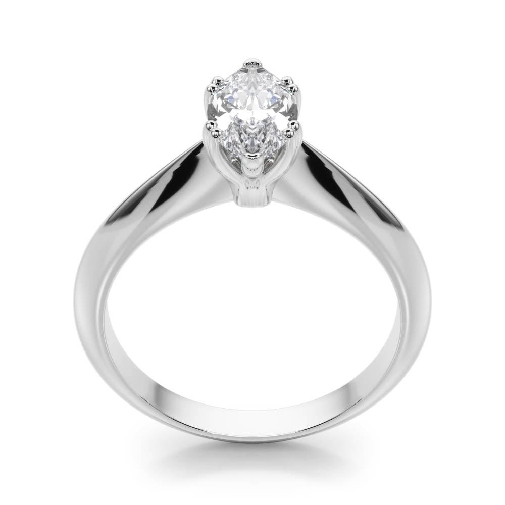 Double Prong Marquise Engagement Ring