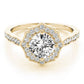 Scalloped Cushion Halo Ring