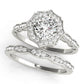 Scalloped Cushion Halo Ring