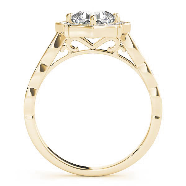 Scalloped Cushion Halo Ring