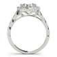 Scalloped Cushion Halo Ring