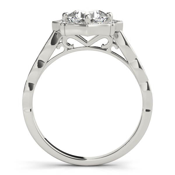 Scalloped Cushion Halo Ring