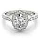 Vintage-Inspired Scalloped Halo Engagement Ring