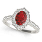 Vintage-Inspired Scalloped Halo Engagement Ring