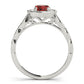 Vintage-Inspired Scalloped Halo Engagement Ring