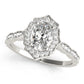 Vintage-Inspired Scalloped Halo Engagement Ring
