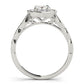 Vintage-Inspired Scalloped Halo Engagement Ring