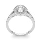 Vintage-Inspired Scalloped Halo Engagement Ring