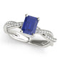 Emerald-Cut Braided Shank Multi-Row Engagement Rings