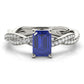 Emerald-Cut Braided Shank Multi-Row Engagement Rings