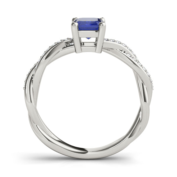 Emerald-Cut Braided Shank Multi-Row Engagement Rings