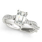 Emerald-Cut Braided Shank Multi-Row Engagement Rings