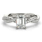 Emerald-Cut Braided Shank Multi-Row Engagement Rings