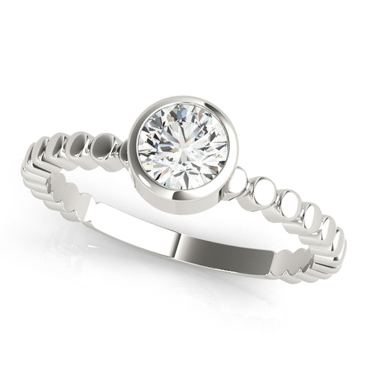 Bezel Set Solitaire Engagement Ring