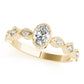 Vintage Single Row Milgrain Engagement Ring
