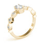 Vintage Single Row Milgrain Engagement Ring