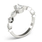 Vintage Single Row Milgrain Engagement Ring