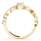Vintage Single Row Milgrain Engagement Ring