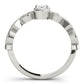 Vintage Single Row Milgrain Engagement Ring