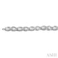 1/20 Ctw Swirl Shape Round Cut Diamond Bracelet in Sterling Silver