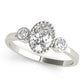3-Stone Bezel Set Oval Engagement Ring