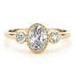 3-Stone Bezel Set Oval Engagement Ring