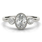 3-Stone Bezel Set Oval Engagement Ring