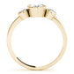 3-Stone Bezel Set Oval Engagement Ring